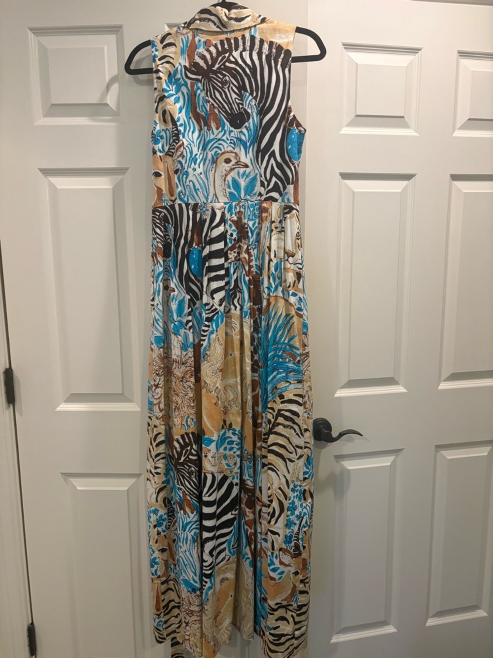 Lilly Pulitzer Blue and Brown Tropical Animal Print Shirt Dress, NWT. - Picture 5 of 5